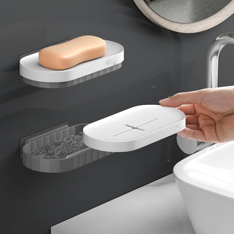 ZCMEB סבון קופסת קיר קיר הר סבון מחזיק סבון עמיד סבון סבון סבון לתיבת אחסון אמבטיה