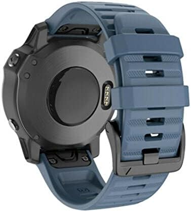 MGTCAR 26 20 22 ממ סיליקון מהיר מהיר רצועת שעון רצועה לרצועת Garmin Fenix ​​7x 6x Watch EasyFit Strap Strap