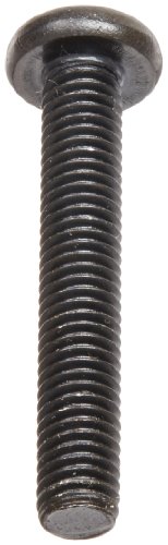 חלקים קטנים פלדה פאן ראש מכונת בורג, שחור תחמוצת גימור, פוגש אסמה ב 18.6. 3, 2 פיליפס כונן, 10-32 חוט גודל, 1-1 / 4 אורך, באופן מלא הליכי, יבוא