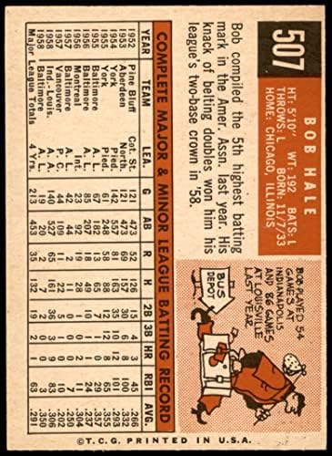 1959 Topps 507 Bob Hale Baltimore Orioles ex orioles