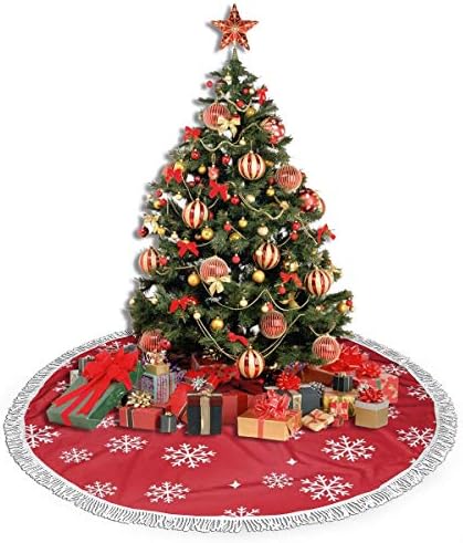 Ulquieor אדום לבן מנטה מנטה פסים חצאית עץ חג המולד מצחיק 48 אינץ 'קישוטים למסיבה ביתית מחצלת חג המולד לחג המולד עבור 4-6ft קישוטים ליל כל הקדושים