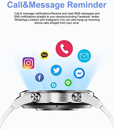 שעון חכם Lige עם Bluetooth Audio Call הודעות הודעות 1.32 HD מסך מגע גשש כושר עם לחץ דם IP67 אטום למים תואם ל- Android iOS SmartWatch for Men