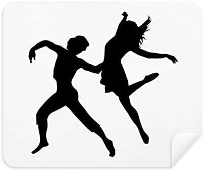 דואט ריקוד רקדנית ספורט ביצועים ניקוי בד מסך מנקה 2 יחידות זמש בד