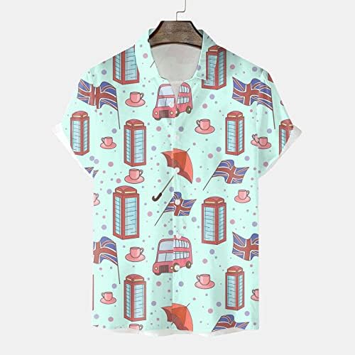 גברים מקרית הוואי חולצות קצר שרוול כפתור למטה חולצות מקרית שמלת יוצא מחנה חולצות חולצות חולצה טי