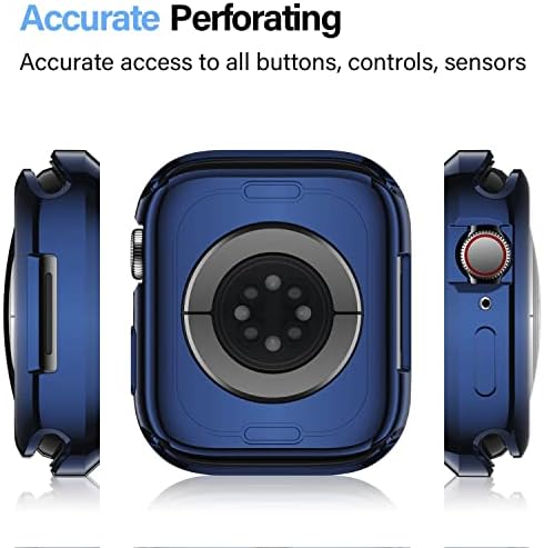 Amizee 2 Pack תואם ל- Apple Watch Case Series 8 Series 7 41 ממ סדרה 6 SE 5 4 40 ממ, אולטרה דק TPU רך ציפוי פגוש אטום פגוש פגוש תואם ל- iWatch