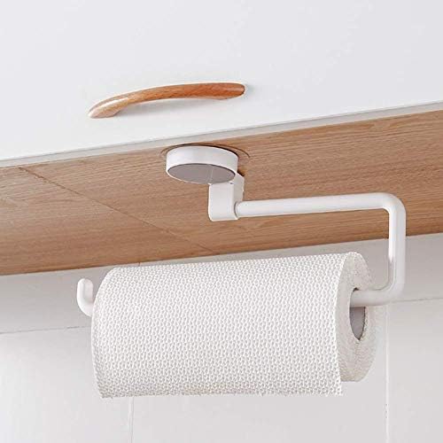 מחזיק מגבת נייר XJJZS - מחזיק מגבת נייר דבק מתחת לאמבטיה למטבח, מחזיק גליל מגבת נייר