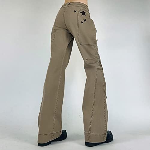 מכנסי מטען מותניים גבוהים מכנסיים נשים y2k מותניים נמוכים מכנסי מצנח רחבים רצים רגל רגל רחבה מכנסי טרנינג של בגדי רחוב היפי