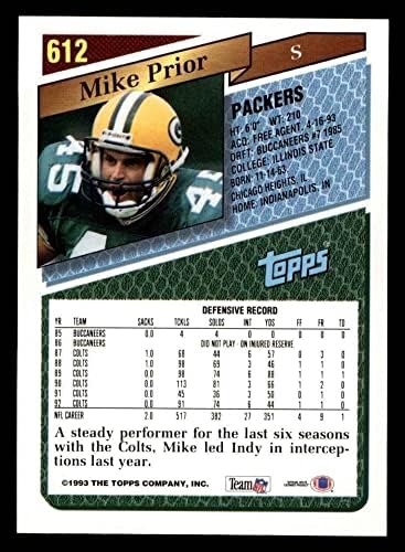 1993 Topps 612 Mike Frie Green Bay Packers NM/MT Packer