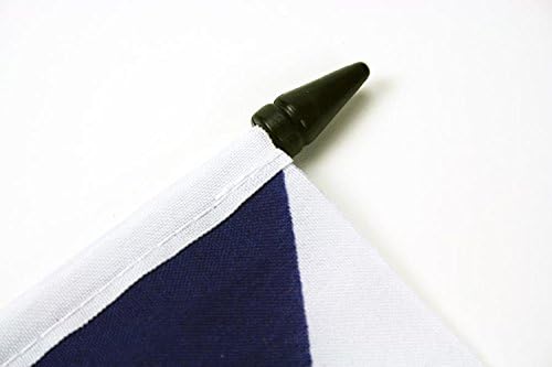 דגל AZ שוויץ שולחן דגל 4 '' x 6 '' - דגל שולחן שוויצרי 15 x 10 סמ - מקל פלסטיק שחור ובסיס