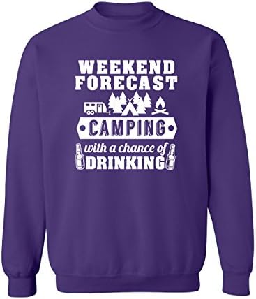 חולצות עירוניות עייפות קמפינג עם סיכוי לשתות סווטשירט מצחיק של DT Crewneck