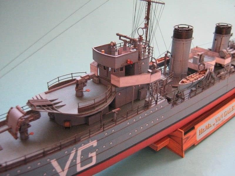 מלחמת העולם השנייה הולנד חיל הים ואן גאלן משחתת 3 ד נייר דגם ערכת צעצוע לילדים מתנות