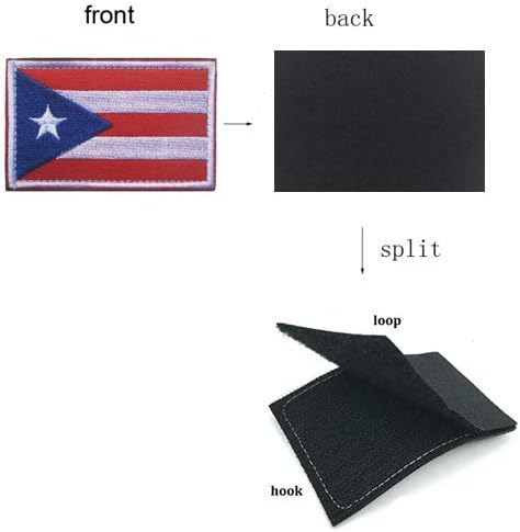 דגל פוארטו ריקו האמריקני טקסי מורל טקטי טקטי רקום