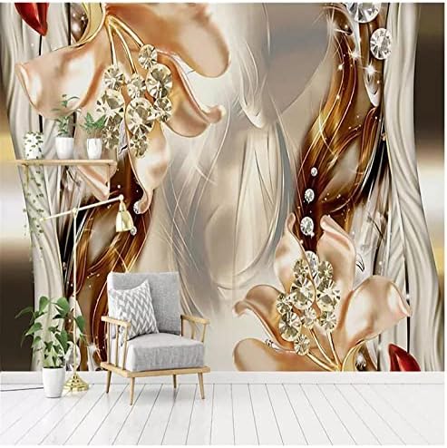 בד קיר בהתאמה אישית חלום מודרני 3D תכשיטים מובלטים פרח קיר ניירות קיר לסלון טלוויזיה ספה ביתית עיצוב הבית 3D קיר ציור 280x200 סמ