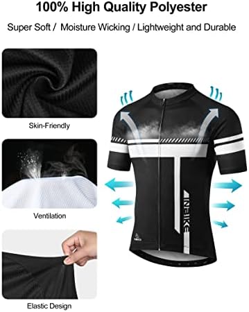אנשי רכיבה על אופניים ג'רזי גברים קבעו תלבושת אופניים מהירה של אופניים יבש תלבושת קצרים נושמים חולצת אופניים עם שרוול קצר עם 3D מרופדת
