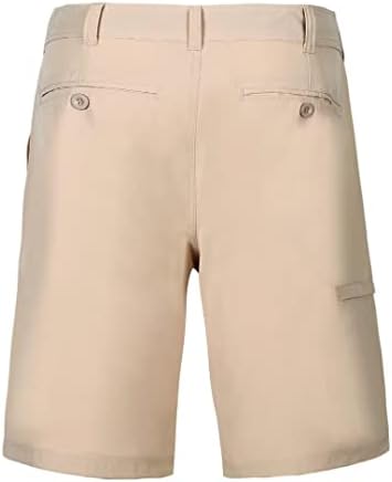 AKSIT גברים מכנסיים קצרים קדמיים שטוחים Mens Mens Classic-Fit מכנסיים לטיולים חיצוניים גולף קצר