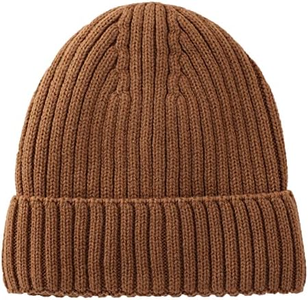 כובעי חורף חמים לגברים קלאסיים של קונקטייל כובע כפת שרוול סרוג עבה עם בטנה