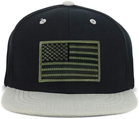 CRAMINCREW FALIVE AMERICIA AMERICIA AMERICIC FLAG FLAT BILL SNAPBACK כובע בייסבול 2-טון