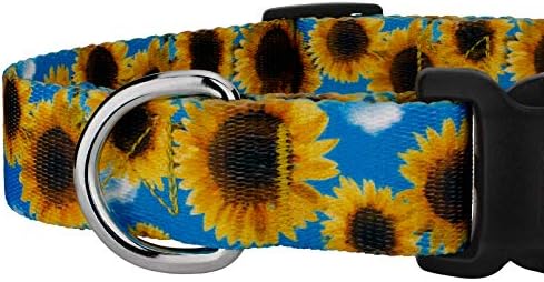 Country Brook Petz - Deluxe Sunflowers צווארון כלבים - תוצרת ארהב - קולקציה פרחונית עם 8 עיצובים מקסימים
