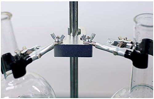 מעבדות kh66zky מתקן בורט - מהדק מבחן אלומיניום ראש כפול - קליפ בקבוק בקבוק מבחן מתקן מתכת מתכת לכימיקלים ציוד מעבדה כימי