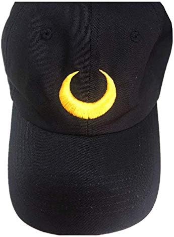 הבחירה של Kerr's Choice Cap L-una m-on Hat Anmie Moon Cap אביזרים ירח כובע בייסבול ירח שחור
