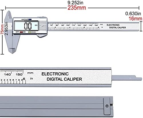 0-150 ממ דיגיטלי מתכת קליפר אלקטרוני מדויק ורניה מחוגה כלי מיקרומטר שליט פלסטיק מדידת כלים הוביל