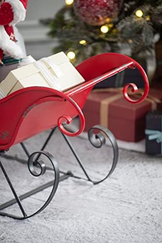 קישוט חג חג המולד של חג המולד של סנטה סנטה אדום מתכת דקורטיבית אבזרים קנדי ​​קנדי ​​תפאורה חורפית שולחן שולחן שולחן שולחן אח מנטל שולחן מזחלת