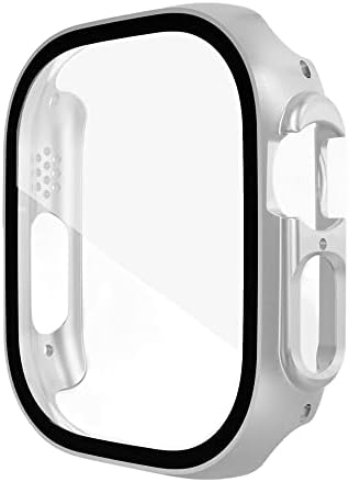 מגן מסך UMCNVV עבור Apple Watch Ultra 49 ממ SmartWatch PC זכוכית+מארז פגוש אביזרים מחוסמים IWatch Series Ultra 49 ממ כיסוי