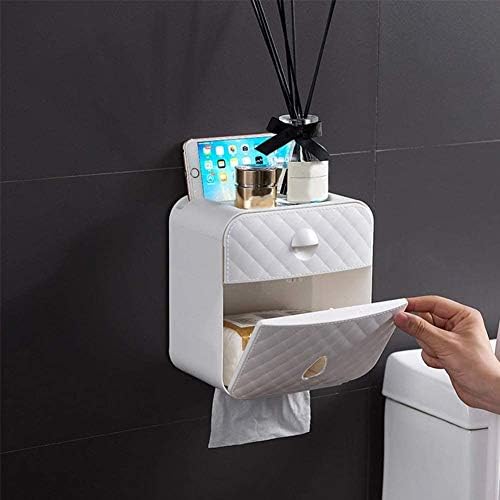ZHEINJ אטום למים טואלט טואלט מחזיק נייר רקמות קופסת רקמות מדף אמבטיה קיר רכוב על נייר קופסת נייר טלפון