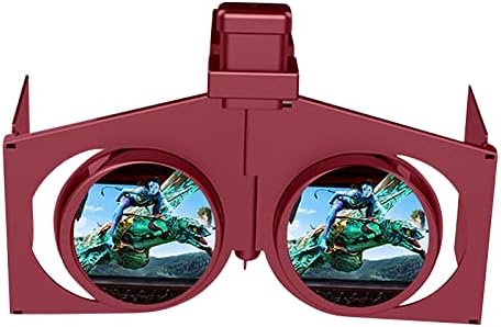 משקפי מציאות מדומה מתקפלת, אוזניות מיני לטלפון, משקפי מציאות מדומה ניידים 3 ד ' מתנות צעצועים למבוגרים לילדים, לסרטים ומשחקים של איימקס, עדשה אנטי-כחולה שרף