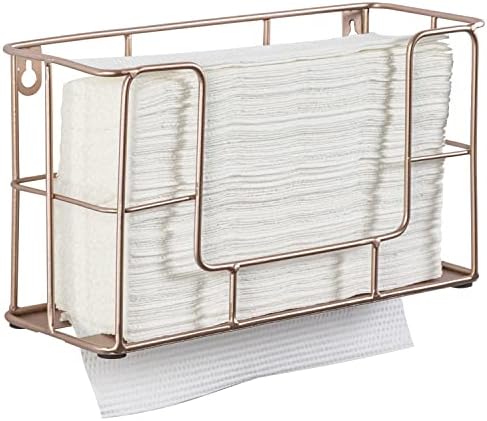 MyGift Modern Copper Copper Metal Will מחזיק מגבת נייר רכוב למילוי C-fold, z קיפול ו Tri מגבות יד נייר, חדר אמבטיה אורח ומתקן מגבות יד חד פעמיות מסחרי
