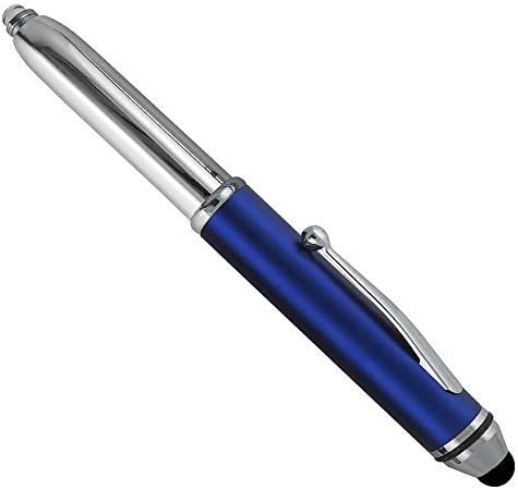 Sypen Stylus עט למכשירי מסך מגע, טאבלטים, אייפדים, מכשירי אייפון, עט קיבולי רב פונקציונלי עם פנס LED, עט דיו של כדורים, עט 3 ב -1, 1pk, כחול