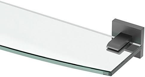 GATCO 4056MX Elevate Amboam 8 ממ מדף זכוכית מחוסמת, 20.13 , שחור מט