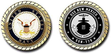 USS New Mexico SSN -779 מטבע אתגר הצוללות של חיל הים האמריקני - מורשה רשמית