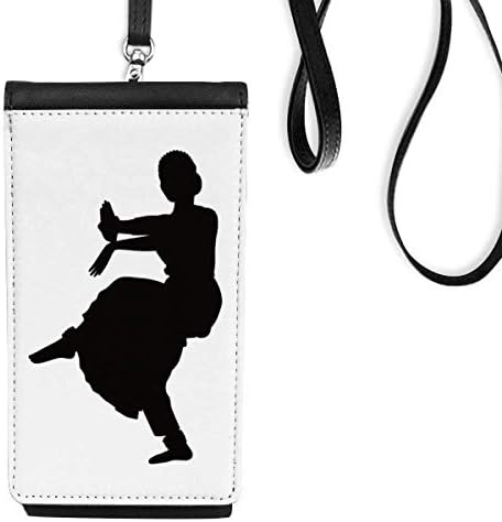 רקדנית ארט טווס ריקוד טלפון ספורט ארנק ארנק תליה כיס נייד כיס שחור