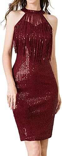 בתוספת גודל פורמליות שמלות קצר סקסי מסיבת אופנה צוואר נצנצים פרינג ' שמלה אלגנטי שמלות נשף לנשים ערב