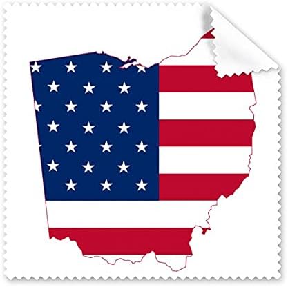 אוהיו ארהב מפת כוכבים פסים דגל צורת ניקוי בד טלפון מסך משקפיים מנקה 5 יחידות