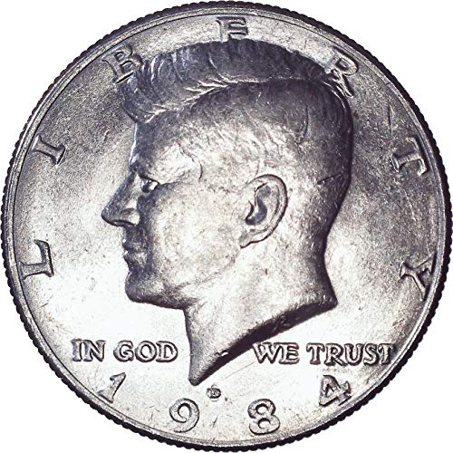 1984 D Kennedy Half Dollar 50c מבריק ללא מחזור