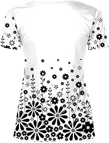 חולצות הנלי מזדמנים קיץ לנשים 3/4 שרוול חולצה עם צווארון כפתור למעלה חולצת טריקו עם הדפס פרחוני סקסי חולצות טיז בכושר דק