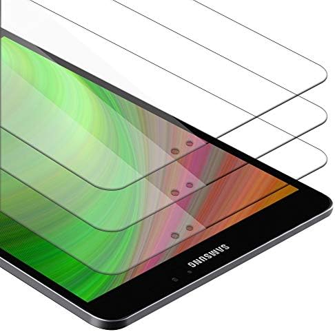 Cadorabo 3x זכוכית מחוסמת תואמת עם Samsung Galaxy Tab S2 SM -T715N /T719N בשקיפות גבוהה - הגנה על מסך 3 אריזות תואם מגע תואר