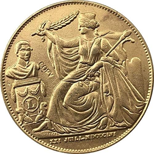 מטבע אתגר 1856 בלגיה 5 סנטימטרים מטבעות העתקה