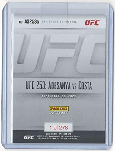 Adesanya vs Costa 2021 Panini Instant UFC 253B Series Series /278 Undercard