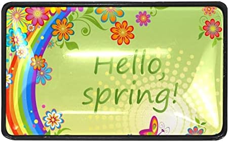 Guerotkr 4 יח ', ידיות ארונות מלבן, ידיות ארונות, ידיות שידות, ידיות לארונות ומגירות, שלום דפוס פרפר פרחים צבעוני אביב