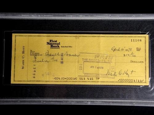 וויט הויט חתום על חתימת צ ' ק אוטוגרף 1978 חוף ניו יורק יאנקיז-ליגת הבייסבול הגדולה חתוכה בחתימות