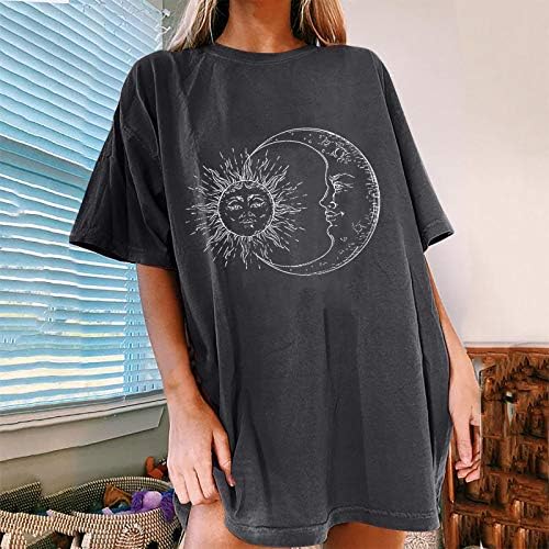 חולצת T וינטג 'של נשים מצוירת טוניקות מודפסות