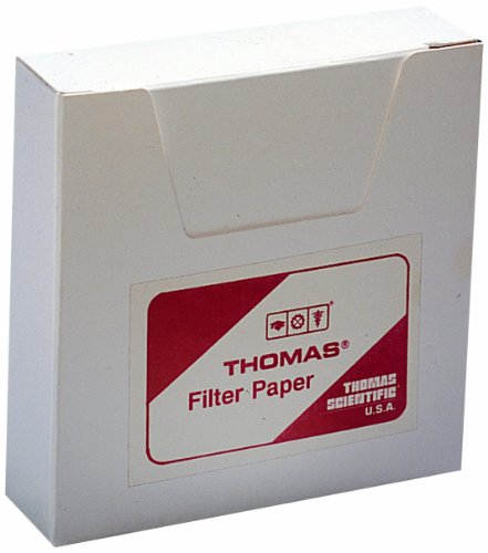 תומאס 6100-1500 נייר סינון איכותי, 1.5 מיקרון, כיתה, קוטר 15 סמ איקס 0.15 מ מ עבה