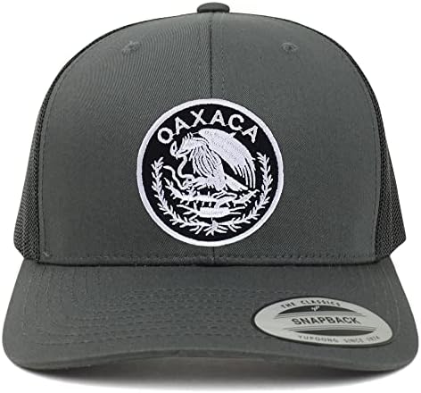חנות הלבשה אופנתית Oaxaca Mexico Patch 6 PANEL TRUCKER CAP MESH CAP