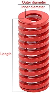 קפיץ חומרה קפיץ קפיץ אדום עומס בינוני לחץ דחיסה קפיץ עובש טעון עובש קפיץ קוטר חיצוני 35 ממ x קוטר פנימי 17.5 ממ x אורך 35-300 ממ